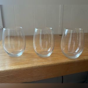 NWOT Set of 3 Luminarc 15 oz. Cachet Clear Stemless Wine Water Glass